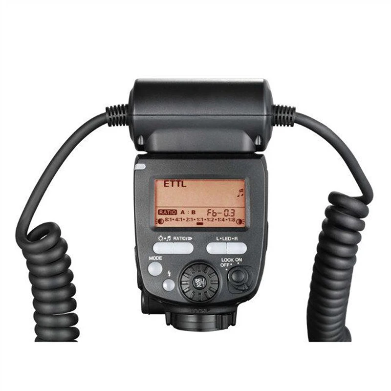 Вспышка Yongnuo YN24EX E TTL для макросъемки камер Canon EOS 1Dx 5D3 6D 7D 70D 80D с 2 головками вспышки
