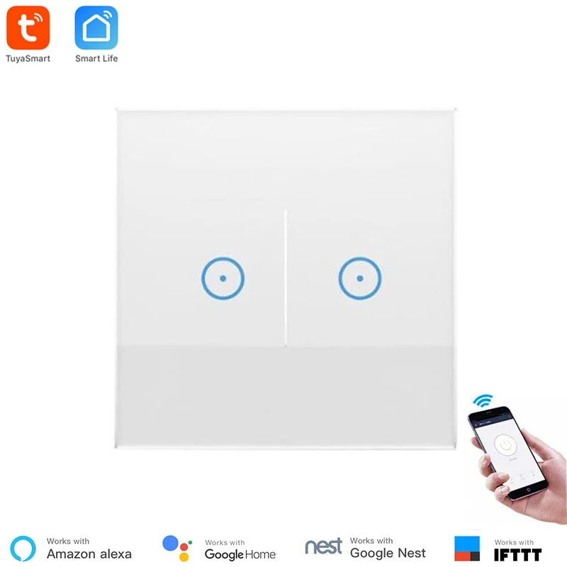 Умный выключатель с Wi Fi 2 клавиши голосовое управление|Модули для умного дома| |