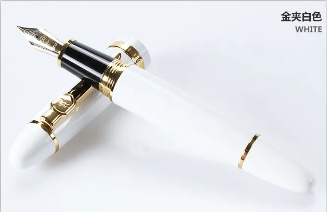 JINHAO 159 화이트 컬러 시그니처 비즈니스 오피스 펜촉 만년필, 미디엄 0.6-0.7mm, 신제품