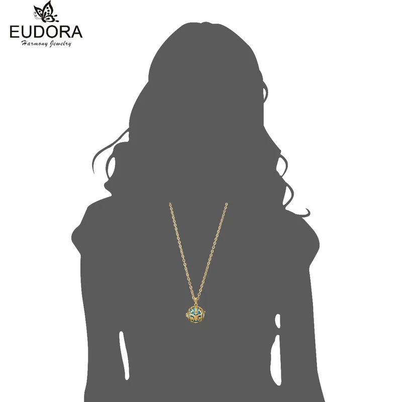 Позолоченный медальон Eudora с подвеской в виде бабочки Harmony Bola 20 мм|maternity jewelry|chime