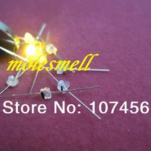 100 шт., новые 1,5 мм Мини Желтый водный яркий светодиодный Светодиодный s резисторы Сделано в Тайване