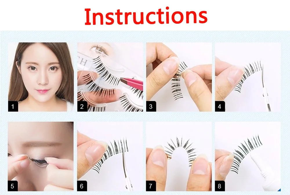 Yokpn мягкий прозрачный хлопок стебель Lashes Natural крест Накладные ресницы инструмент Макияж ежедневно Макияж длинные ресницы