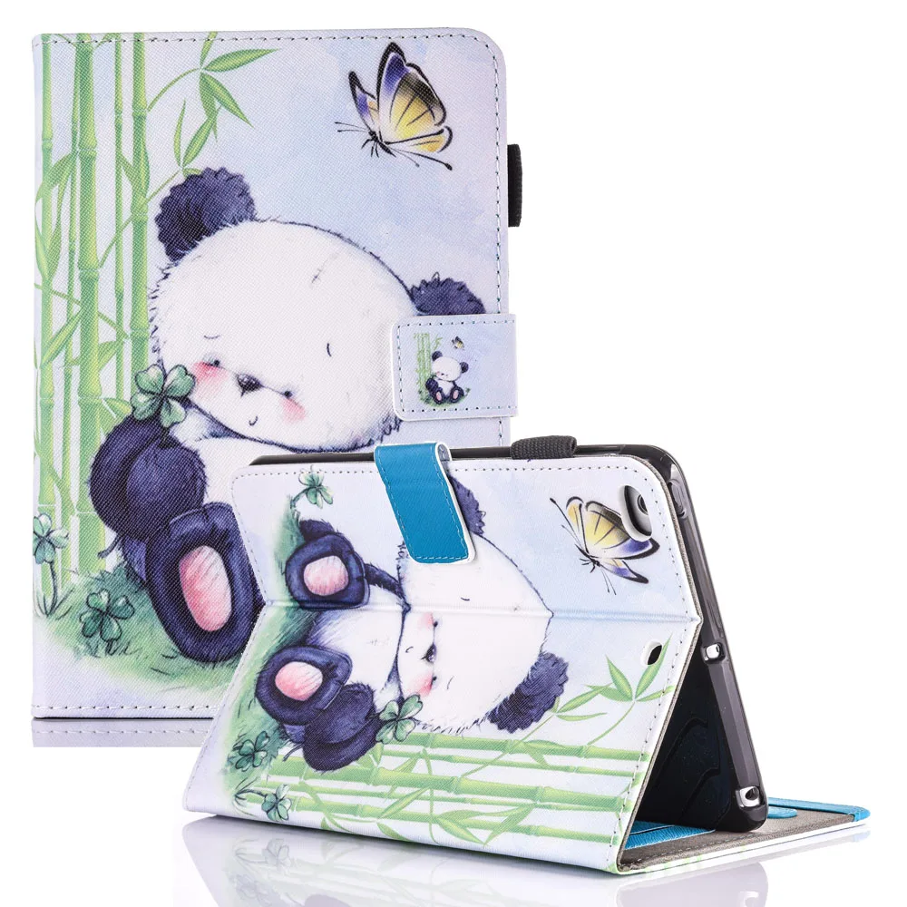 For Case Apple iPad Air 2 Cute Kids Gift Animal Prints PU Leather TPU