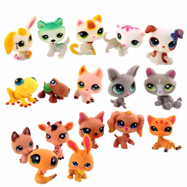 20Pcs/Lots MINI Doll Littlest Pet Shop Cute Cat Dog Duck Pig Small Pet