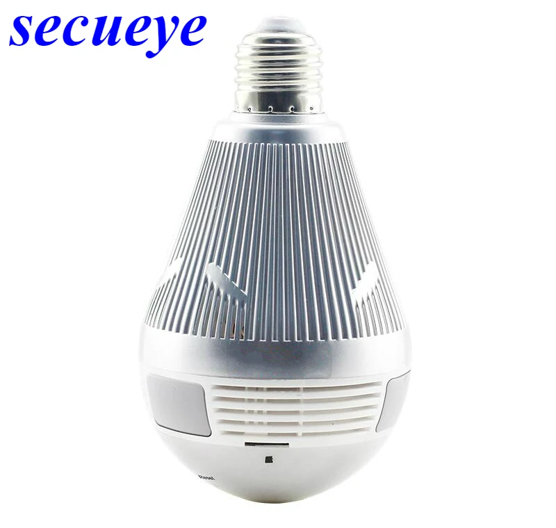 Secueye Bulb Light Wireless IP Camera Wifi Fisheye 960P/1080P/3MP 360 Degree VR CCTV Camera  Home Security WiFi Camera Panoramic