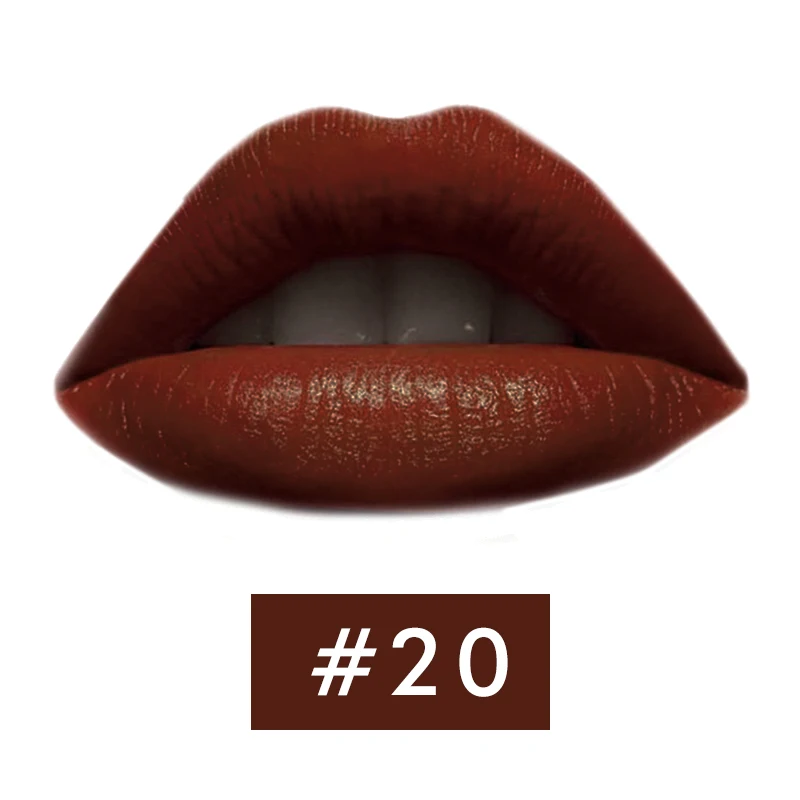 Aojoc, 20 цветов, брендовая водостойкая губная помада, ТИНТ, блеск для губ, насадка для пениса, помада для губ, стойкий блеск для губ, комплект, макияж губ, косметика - Цвет: 20