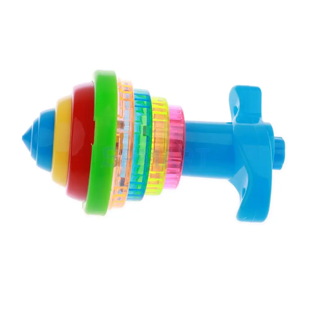 Light Up Flashing UFO Spinning Tops Novelty Gadget Toys Party Bag