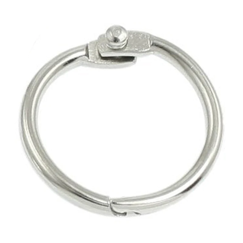 5 x металлическое кольцо для книг с отрывными листьями, серебряное кольцо для ключей
