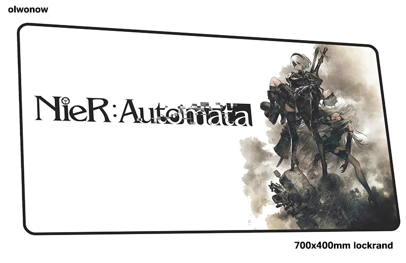 Nier automata коврик для мыши геймер высокого класса 700x400x2 мм notbook коврик для мыши игровой коврик для мыши с закрытыми краями коврик для мыши ПК Настольный коврик