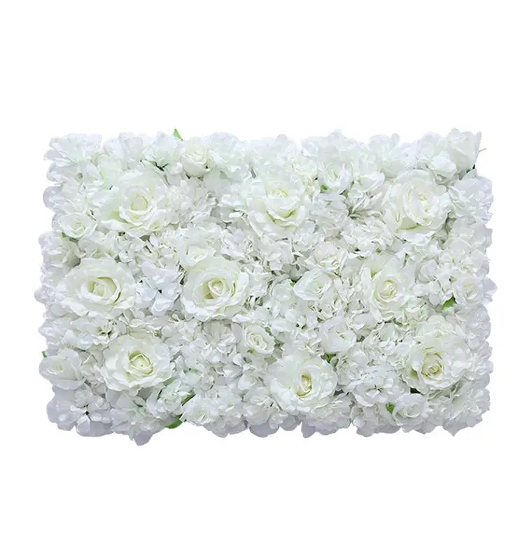 60x40 см искусственные розы настенные панели для свадебного фона центральные вечерние украшения - Цвет: white
