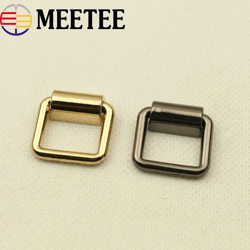 

10Pcs High Quality Square Ring Bag Side Clip Buckles Screw Handbag Chain Handles Connector Bag Hanger DIY Hardware Accessories
