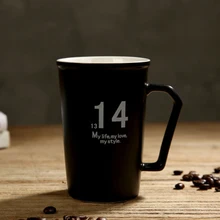 Hohe Qualität Geramic Drink Kaffeetassen Mode Greative Kurze Digitale Tassen Tassen Handgriff Persönlichkeit für Liebhaber Geschenke Neue