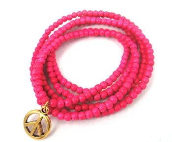 Бесплатная доставка Модный женский браслет из камня 4 мм Золотой шарм|necklace bracelet