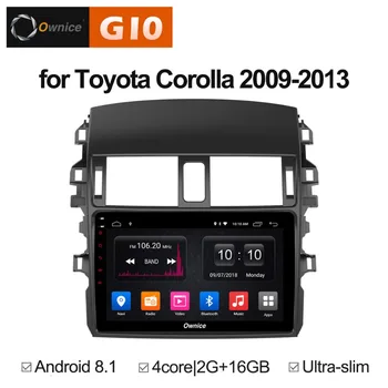 

9" Android 8.1 Quad 4Core 2GB RAM+16GB ROM Car DVD Player ForToyota Corolla 2009-2013 GPS Navi Radio Stereo BT WIFI TPMS