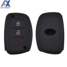 Силиконовый чехол-брелок с 3 кнопками для hyundai Ix35 i10 i25 i30 i40 Creta Elantra Sonata Verna