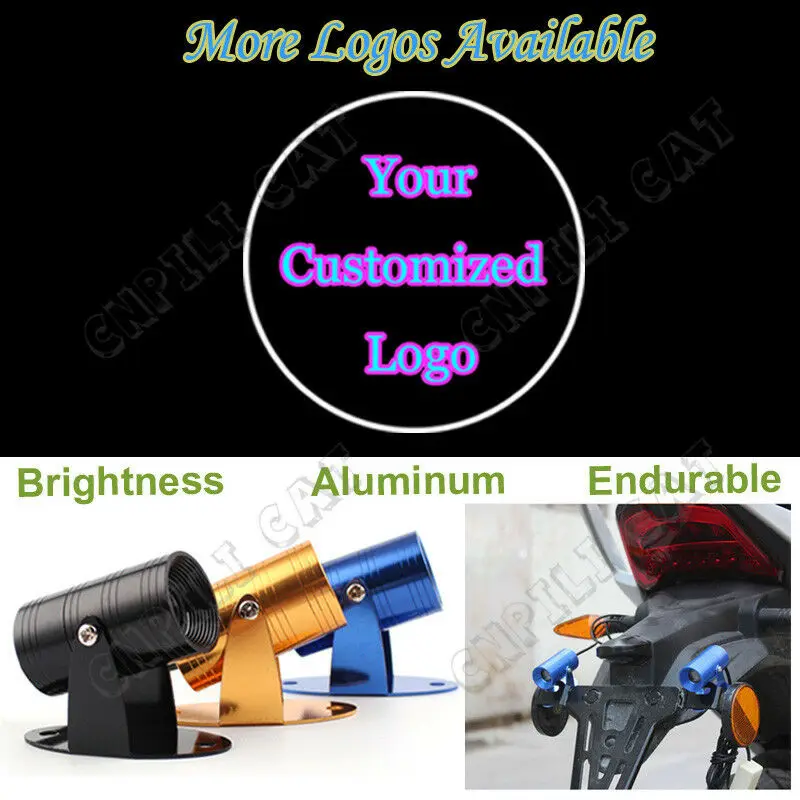 

Customized Logo Motorcycle Universal Laser Projector Ghost Shadow LED Light