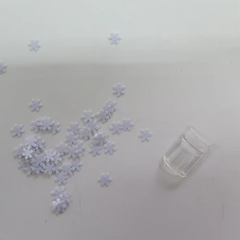 

GD32-3 Free Shipping Wholesale 100g/bag Cute White Christams Snowflake Glitter Nail art Glitter Pieces Nail art decoration