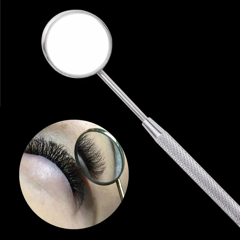 

free shipping 1 pcs stainless steel eyelash extension mirror lash mirror