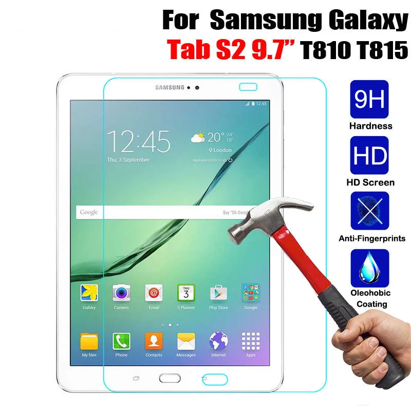 HD Tempered Glass For Samsung Galaxy Tab S2 9.7 inch T810 T813 T815 T819 Tablet Screen Protector Premium Protective Film 9H 2.5D