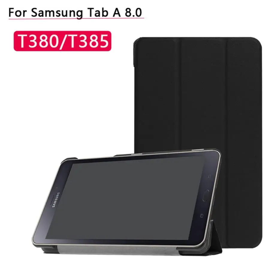 

Ultra Slim Magnetic Case for Samsung Galaxy Tab A 8.0 T380 T385 2017 8.0 inch Smart Cover Funda Tablet PU Stand Case