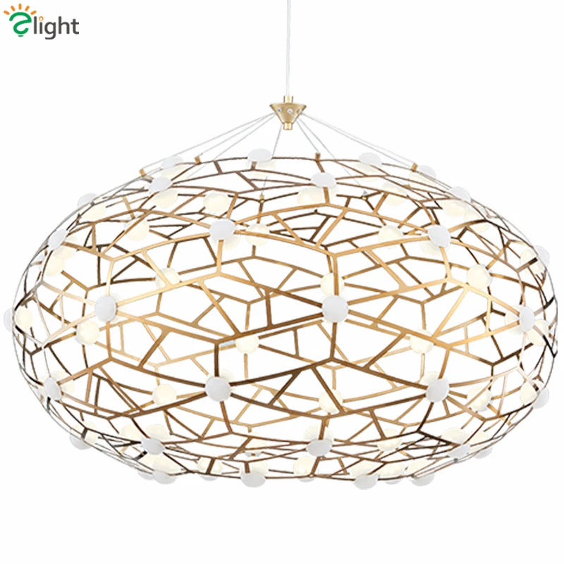 Poste moderno Lustre placa cobre oro acero Led luces colgantes forma ovalada lujo Luminaria lámpara colgante lámpara suspendida Lamparas Poste moderno Lustre placa cobre oro acero Led luces colgantes forma ovalada lujo Luminaria lámpara colgante lámpara suspendida Lamparas