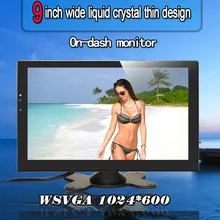 

WOWAUTO 9 Inch Car Display Built-in Speaker HDMI USB For PC TV Smartphone Dash Monitor 12/24V Vedio In