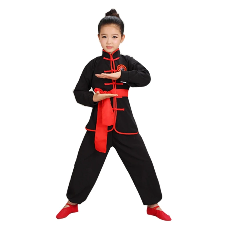 New Wushu Costume Children Chinese Traditional Clothing Kids Martial Arts Uniform Kung Fu Suit Girls Boys Stage Performance Set