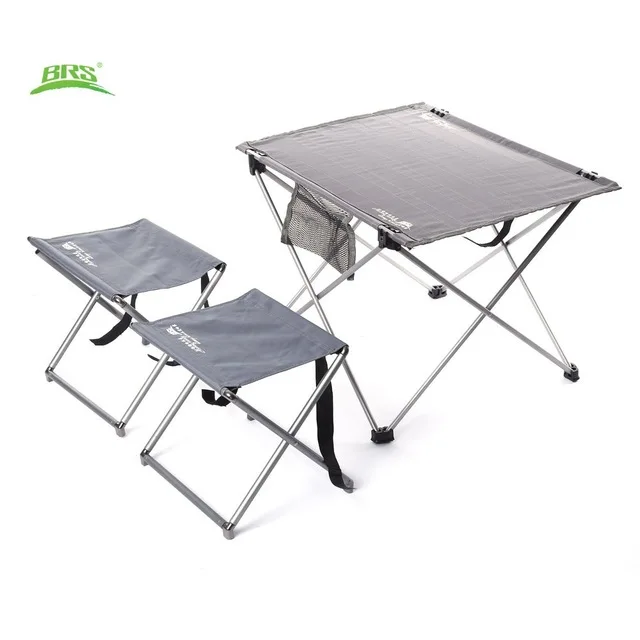 Brs T03 3pcs Set Portable Folding Camping Hiking Picnic Table