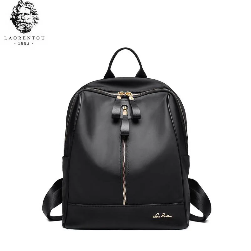 

LAORENTOU female 2019 new wild fashion Oxford cloth bag student practical travel backpack, female famous brand