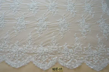 

Free DHL cotton 15yard guipureBead lace fabric /african cord for party wedding dress Embroidery beaded lace cotton lace white