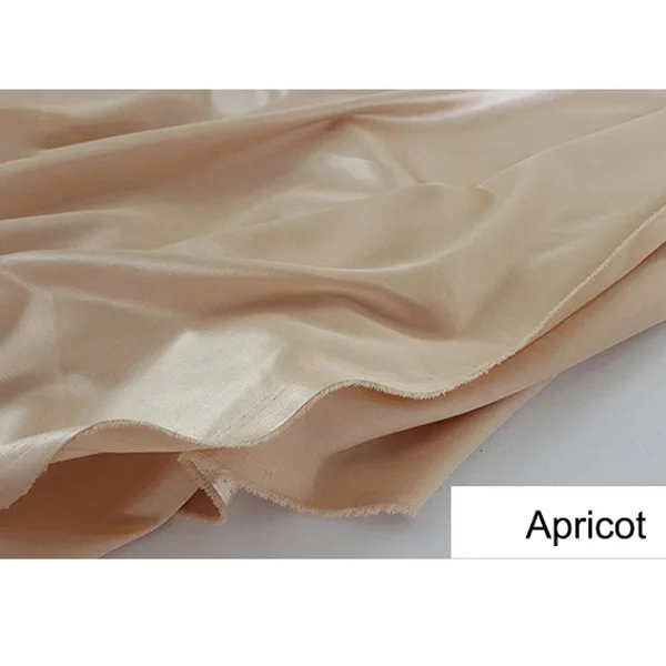 Глянцевая твердая ИМИТИРОВАННАЯ шелковая атласная ткань плотный Шармез для свадебного платья по двору - Цвет: Apricot