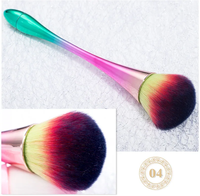 6 цветов Mullti-function маленькая Талия макияж пудра основа для макияжа Тени для век кисти инструменты для красоты Professional Nail Dust Чистящая Щетка