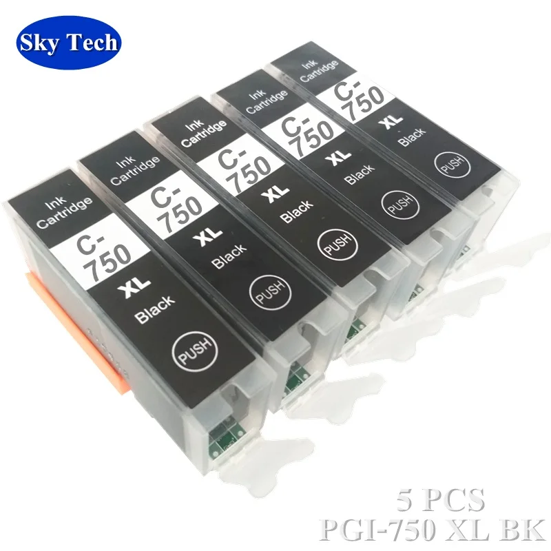 Совместимый чернильный картридж для PGI750 CLI751 PGI-750 CLI-751 Canon ip7270 MG5470 MG6470 MG5570 IX6770 MG6670
