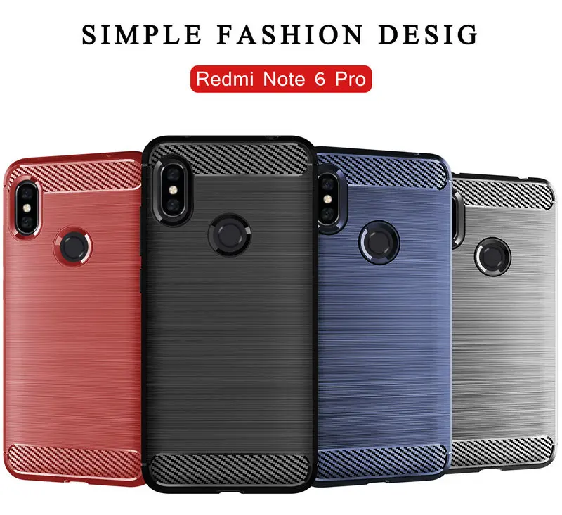 

Cover for Xiaomi Redmi Note 6 Pro Case Silicone Armor Bumper Shockproof Cover Case for Xiaomi Redmi Note6 Pro Case Fundas Capa