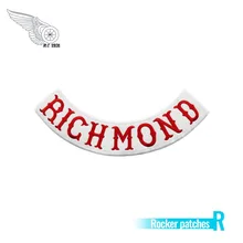 Ричмонд логотип личного брэнда бирки для одежды Байкер-рокер военные нашивки одежда украшение передней ткани наклейки