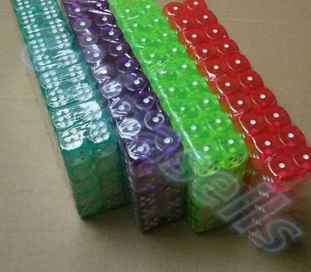 10 шт прозрачный покер, фишки, кости 14 мм шестисторонний точечный Забавный кубик для настольной игры D& D РПГ игры вечерние игральные кости игровые кубики