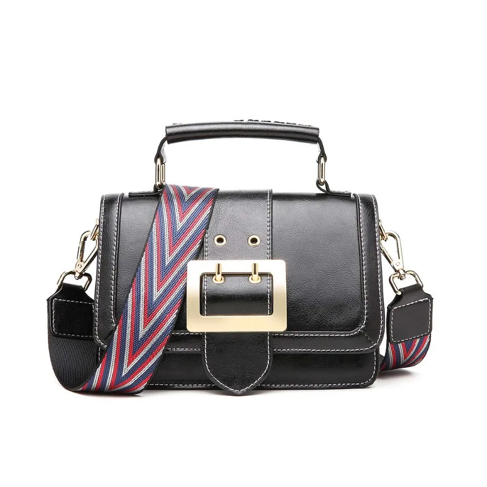 

Women Bag 2018 New Personality Small Square Bags Fashion Wide shoulder strap Single Shoulder Bags Female Messenger Crossbody Bag