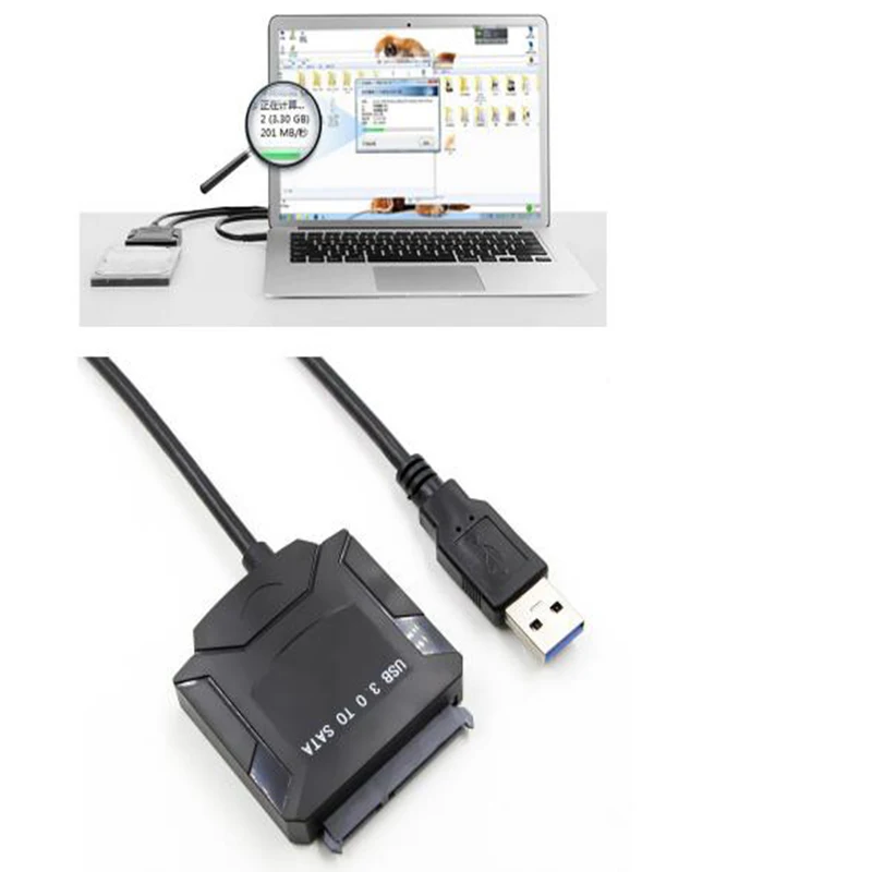 USB 3,0 на SATA адаптер для 3," SSD HDD 2,5 дюймов жесткий диск до 4 ТБ HDD с ЕС/Великобритания/США 12 В 2A AC DC адаптер питания