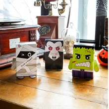 Новая Подарочная коробка для Хэллоуина, опт, вампир, зомби, карамельный ящик с героями мультфильмов, детский сад, DIY dim sum, Подарочная коробка 50 шт./компл