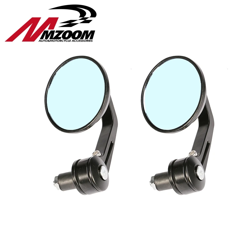 

Mzoom 3" ROUND 7/8" HANDLE BAR END MIRRORS FOR CUSTOM BOBBER CHOPPER CAFE RACER BUELL