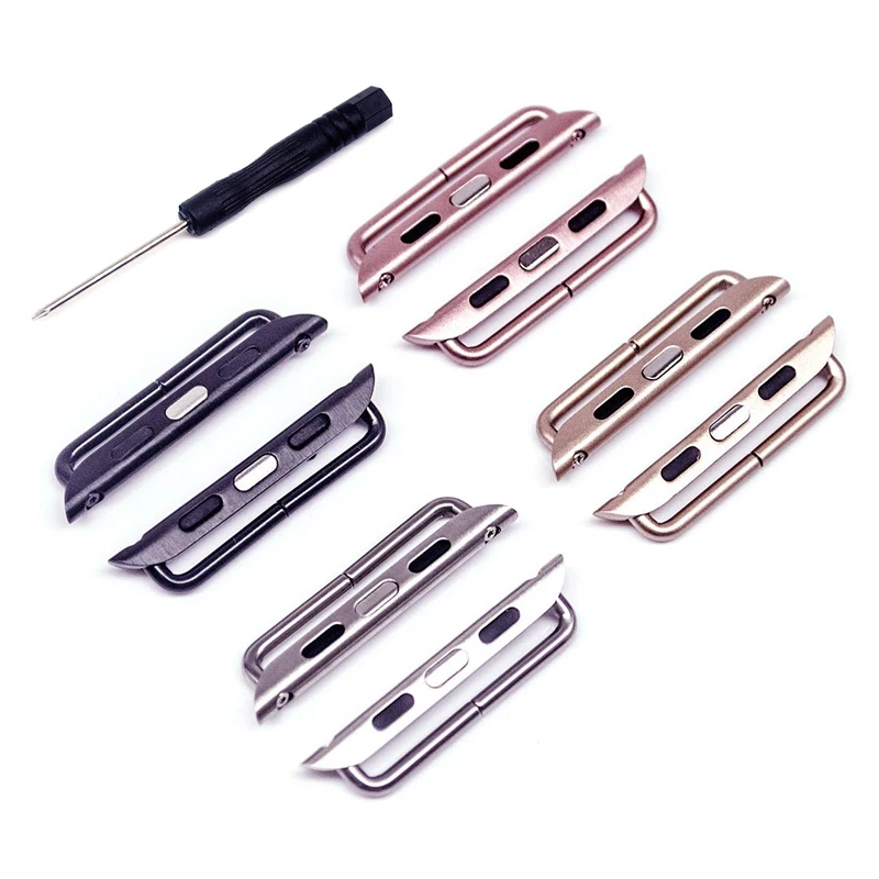 

watch connector for apple watch band/strap 42mm 38mm bracelet stainless steel metal Connection Adapter for iwatch 3/2/1 & Tool