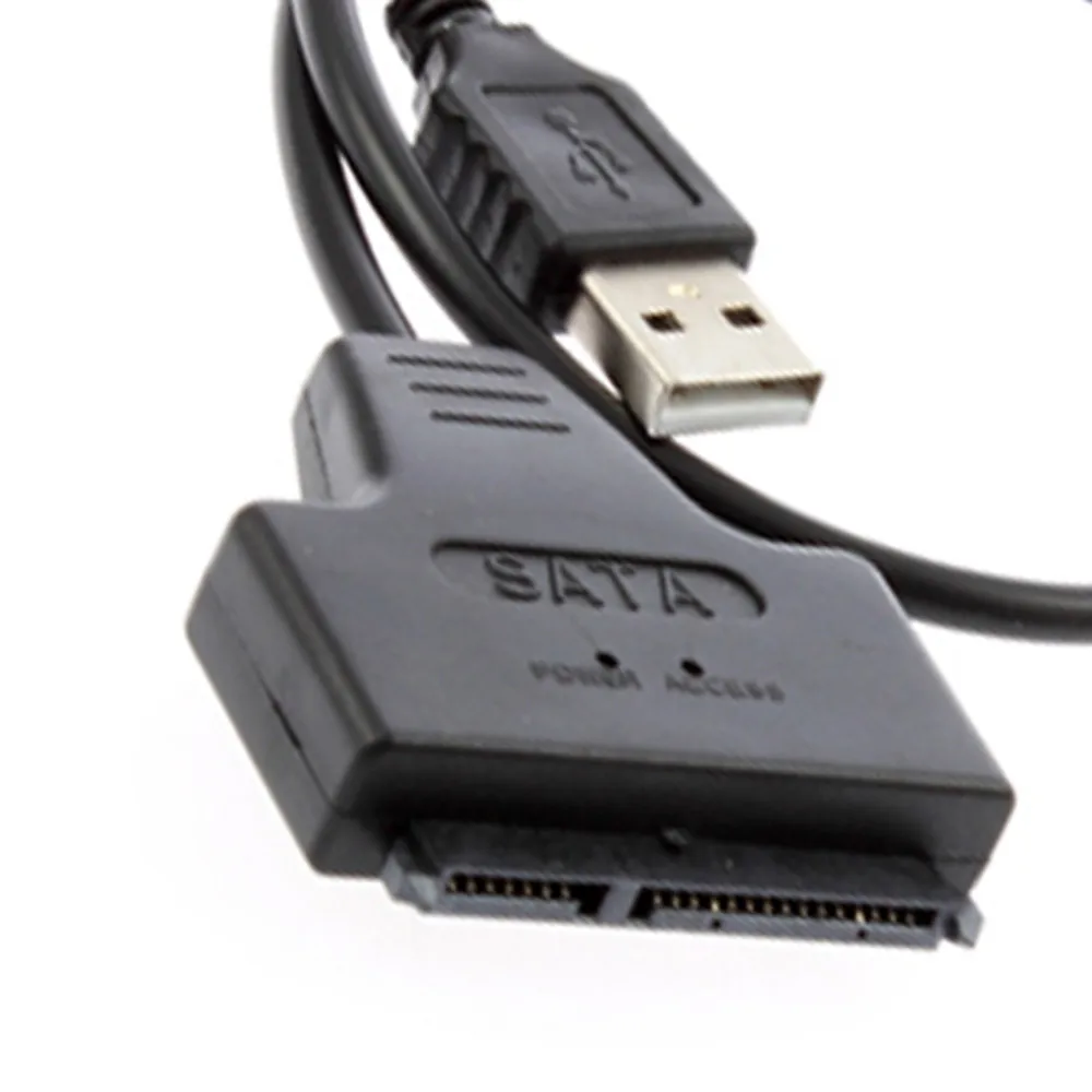 Кабель адаптер для жесткого диска с двумя USB 2 0 на 7 + 15 22Pin SATA ноутбук CD DVD Rom SATA22Pin 5