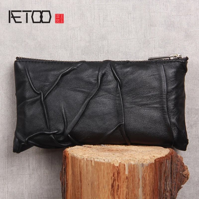 

BJYL Handmade leather wallet sheep leather Horizontal Wallet