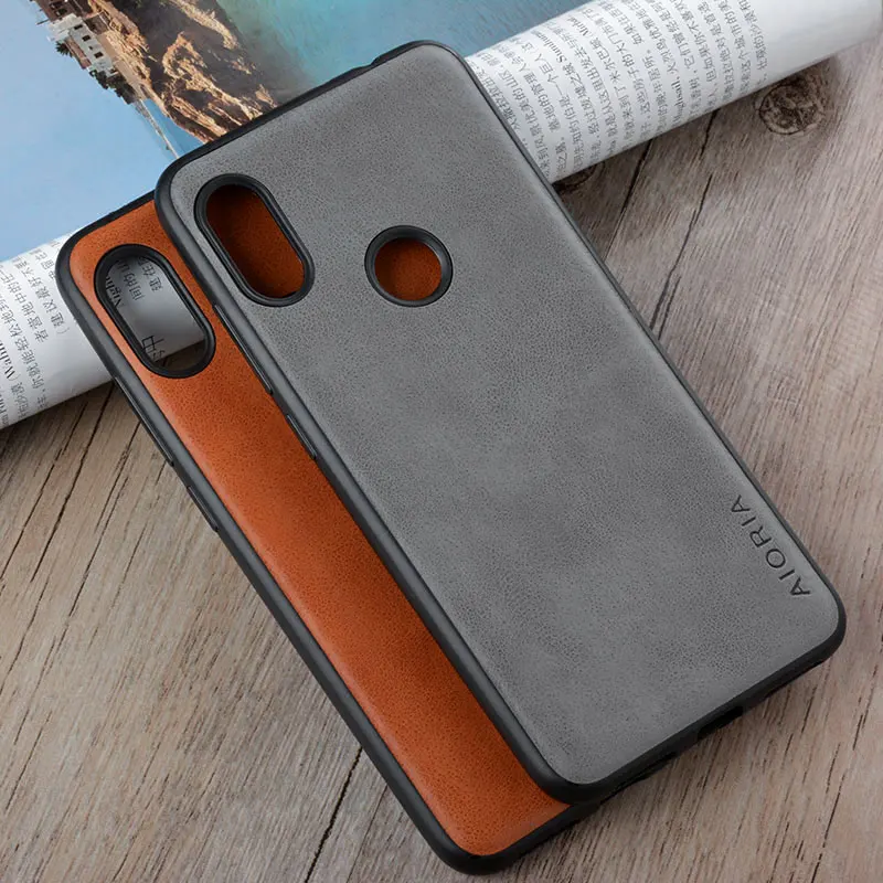 for Xiaomi Redmi Note 6 pro Case Luxury Vintage leather skin with cover phone case xiaomi redmi note funda coque capa | Мобильные