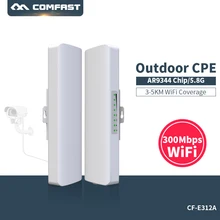 Comfast 300 Мбит/с 5 г беспроводной открытый Wifi длинный диапазон cpe 2* 14dbi антенна wi fi ретранслятор маршрутизатор точка доступа мост AP CF-E312A