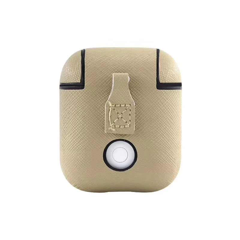 Leather PU Bluetooth Headset Cover For Airpods Apple Protection Case Business Wireless Earphone Leather Box Earbuds Bag Leather PU Bluetooth Headset Cover For Airpods Apple Protection Case Business Wireless Earphone Leather Box Earbuds Bag