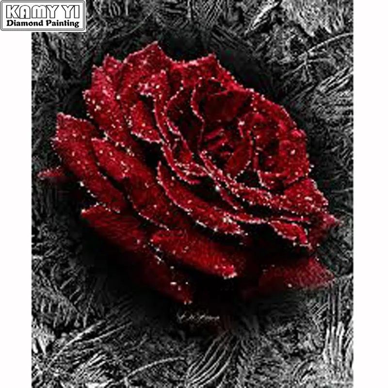 

Full Diamond Embroidery DIY Diamond Painting Full Square/Round Drill Diamond Embroidery Diamond Mosaic Cross Stitch Kit Red Rose