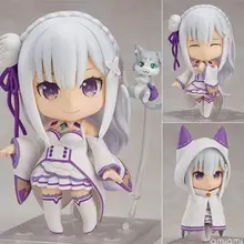 Emilia Re Zero Q версия фигурка Re: жизнь в другом мире от Zero игрушки японского аниме фигурки экшн Модель Коллекция