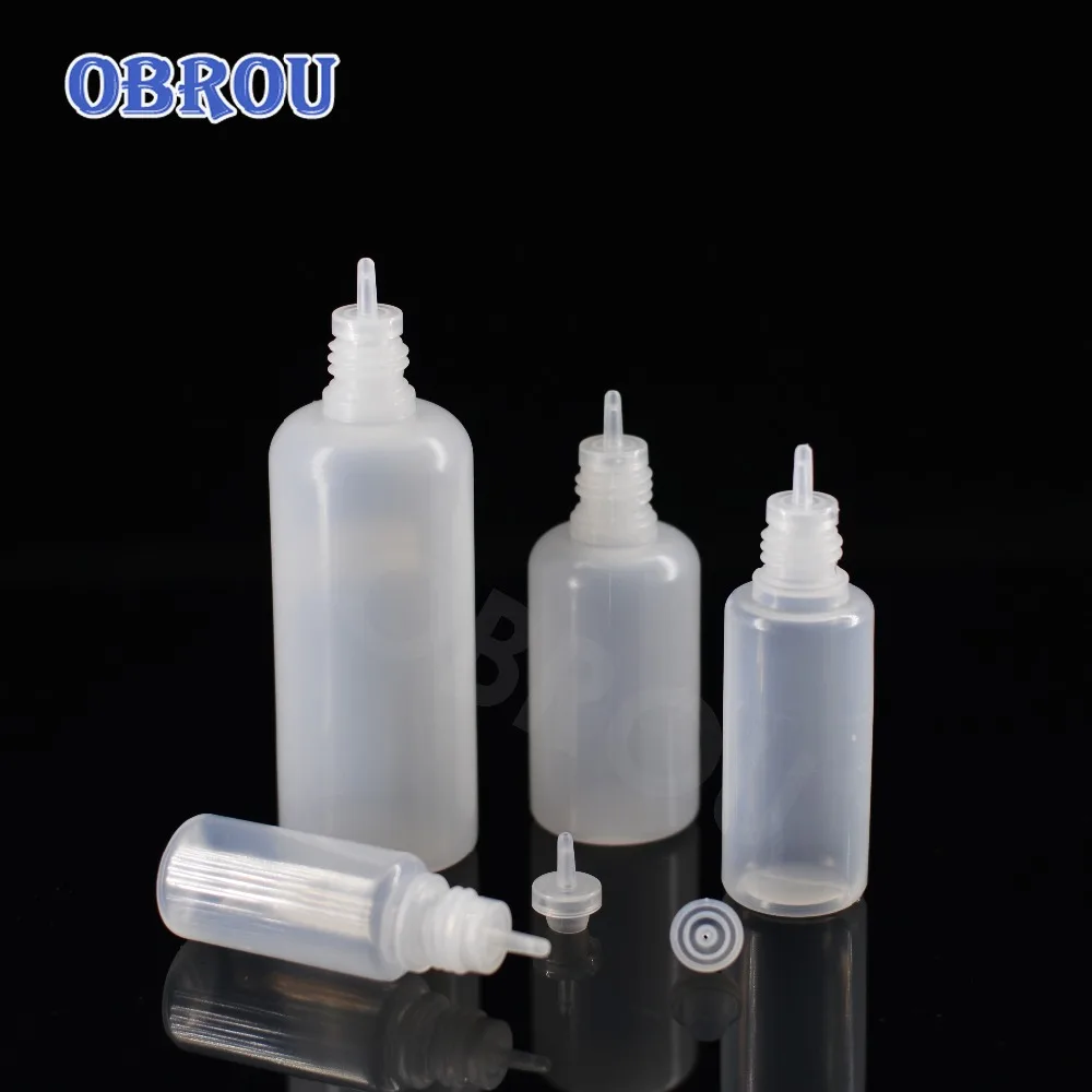5PCS PE bottles 2.5ml 3ml 5ml 10ml 15ml 20ml 30ml 50ml 60ml 100ml 120ml squeezed PE plastic dropper bottles with childproof cap