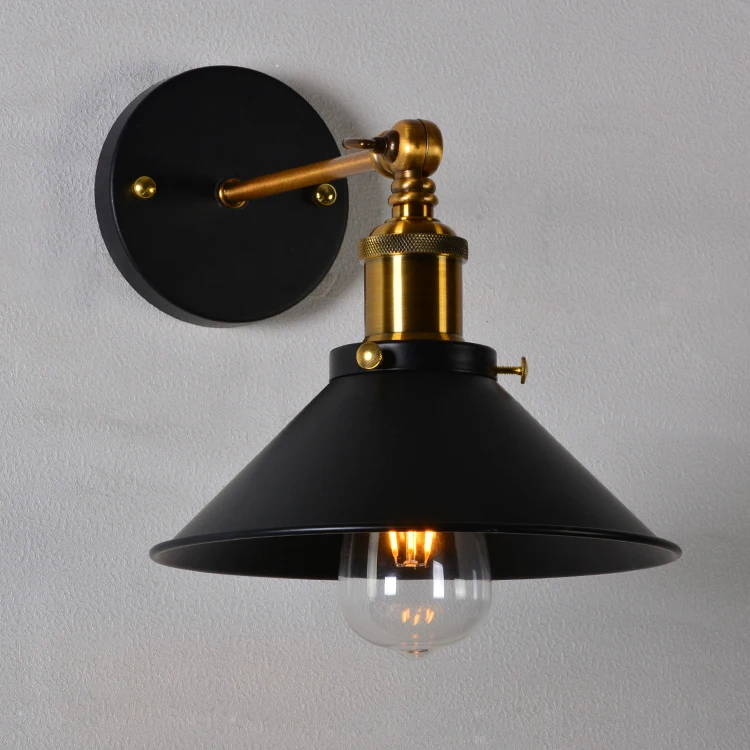 Vioslite Black Vintage A Retro Loft Edison Wall Lamp Indoor Lighting